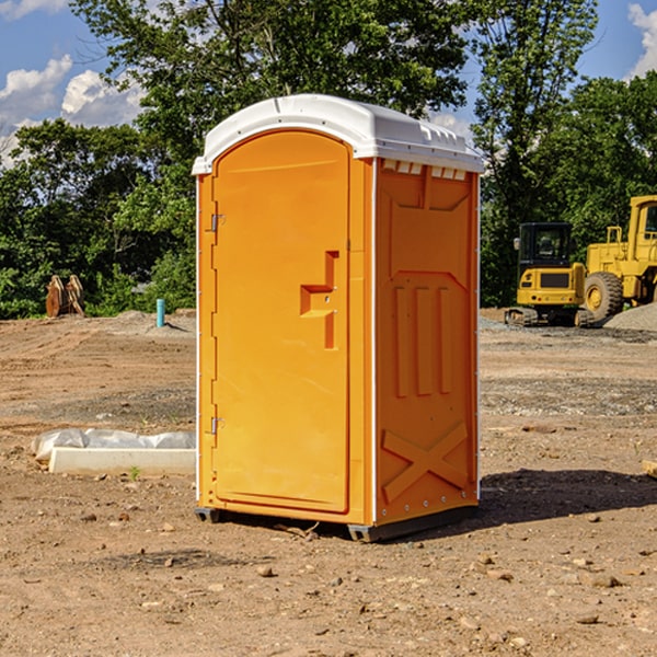 what is the expected delivery and pickup timeframe for the portable restrooms in Moyers